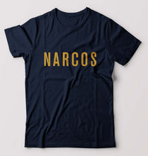 Load image into Gallery viewer, Narcos T-Shirt for Men-S(38 Inches)-Navy Blue-Ektarfa.online
