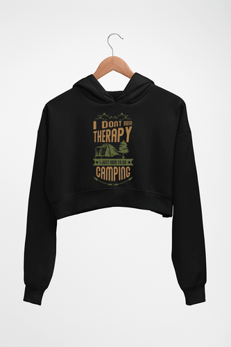 Camping Crop HOODIE FOR WOMEN-Black-Ektarfa.online