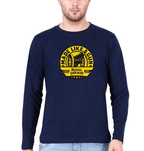 Royal Enfield Full Sleeves T-Shirt for Men-Navy Blue-Ektarfa.online