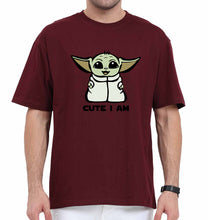Load image into Gallery viewer, Yoda Star Wars Oversized T-Shirt for Men-Maroon-Ektarfa.online
