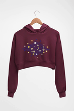 Load image into Gallery viewer, Vincent van Gogh Crop HOODIE FOR WOMEN-Maroon-Ektarfa.online
