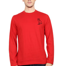 Load image into Gallery viewer, OVO logo Full Sleeves T-Shirt for Men-Red-Ektarfa.online

