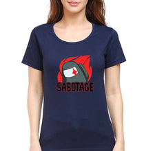 Load image into Gallery viewer, Among Us T-Shirt for Women-XS(32 Inches)-Navy Blue-Ektarfa.online
