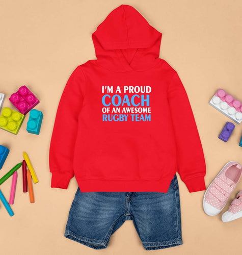 Rugby Kids Hoodie for Boy/Girl-Red-Ektarfa.online