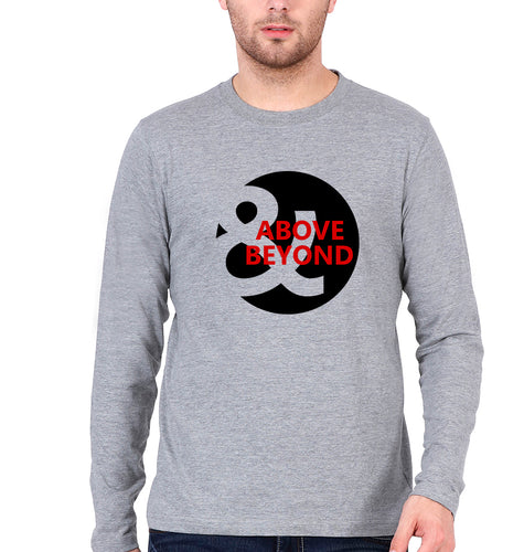 Above & Beyond Full Sleeves T-Shirt for Men-Grey Melange-Ektarfa.online