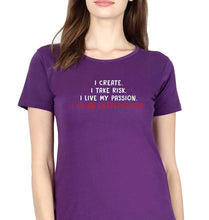 Load image into Gallery viewer, Entrepreneur T-Shirt for Women-XS(32 Inches)-Purple-Ektarfa.online
