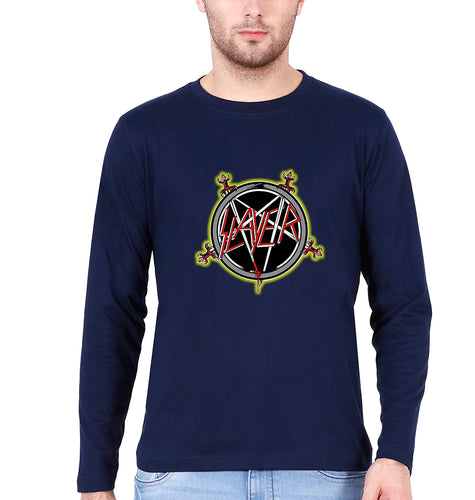 Slayer Full Sleeves T-Shirt for Men-Navy Blue-Ektarfa.online