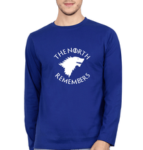 Load image into Gallery viewer, GOT Game Of Thrones North Remembers Full Sleeves T-Shirt for Men-Royal Blue-Ektarfa.online
