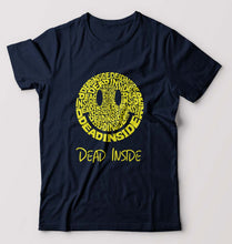 Load image into Gallery viewer, Dead Inside Emoji T-Shirt for Men-Navy Blue-Ektarfa.online
