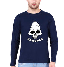 Load image into Gallery viewer, Ramones Full Sleeves T-Shirt for Men-S(38 Inches)-Navy Blue-Ektarfa.online
