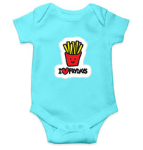 Load image into Gallery viewer, I Love Fridays Kids Romper For Baby Boy/Girl-0-5 Months(18 Inches)-Sky Blue-Ektarfa.online
