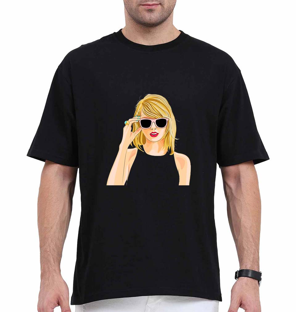 Taylor Swift Oversized T-Shirt for Men-Black-Ektarfa.online