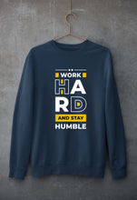 Load image into Gallery viewer, Work Hard Unisex Sweatshirt for Men/Women-S(40 Inches)-Navy Blue-Ektarfa.online
