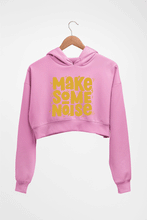 Load image into Gallery viewer, Make Some Noise Crop HOODIE FOR WOMEN-Light Baby Pink-Ektarfa.online
