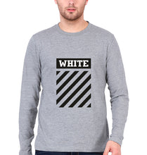 Load image into Gallery viewer, off white Full Sleeves T-Shirt for Men-Grey Melange-Ektarfa.online
