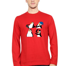 Load image into Gallery viewer, Penguins of Madagascar Full Sleeves T-Shirt for Men-Red-Ektarfa.online
