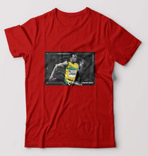Load image into Gallery viewer, Usain Bolt T-Shirt for Men-Red-Ektarfa.online
