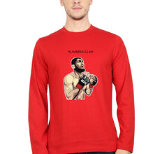 Load image into Gallery viewer, Khabib Nurmagomedov Full Sleeves T-Shirt for Men-S(38 Inches)-Red-Ektarfa.online
