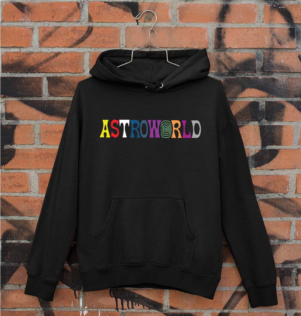 Astroworld Travis Scott Unisex Hoodie for Men/Women-S(40 Inches)-Black-Ektarfa.online