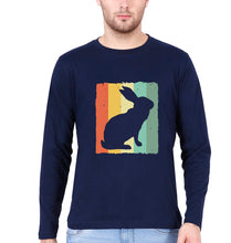 Load image into Gallery viewer, Rabbit Bunny Full Sleeves T-Shirt for Men-Navy Blue-Ektarfa.online
