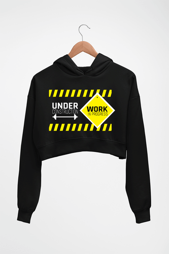Gym Workout Crop HOODIE FOR WOMEN-Black-Ektarfa.online