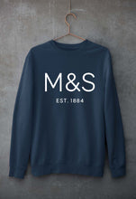 Load image into Gallery viewer, M&amp;S Unisex Sweatshirt for Men/Women-S(40 Inches)-Navy Blue-Ektarfa.online
