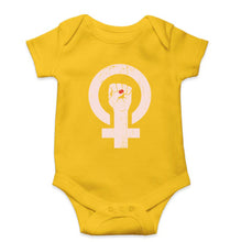 Load image into Gallery viewer, Feminist Kids Romper For Baby Boy/Girl-0-5 Months(18 Inches)-Yellow-Ektarfa.online

