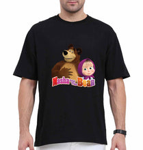 Load image into Gallery viewer, Masha and the Bear Oversized T-Shirt for Men-Black-Ektarfa.online
