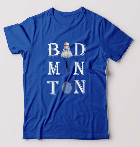 Badminton T-Shirt for Men-S(38 Inches)-Royal Blue-Ektarfa.online