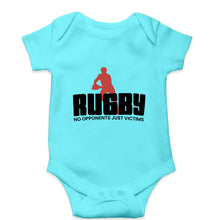 Load image into Gallery viewer, Rugby Kids Romper For Baby Boy/Girl-0-5 Months(18 Inches)-Sky Blue-Ektarfa.online
