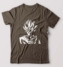 Load image into Gallery viewer, Anime Goku T-Shirt for Men-S(38 Inches)-Olive Green-Ektarfa.online

