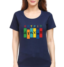 Load image into Gallery viewer, Gym T-Shirt for Women-Navy Blue-Ektarfa.online
