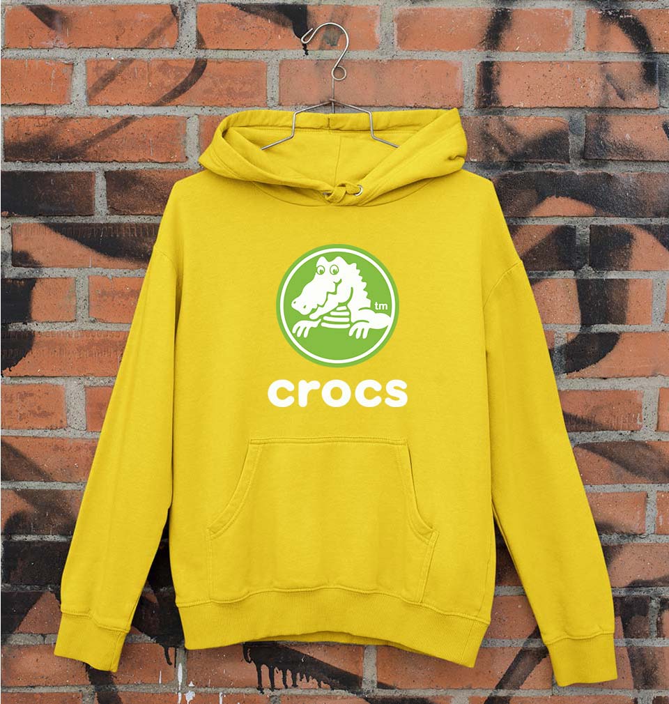 Crocs Unisex Hoodie for Men/Women-S(40 Inches)-Mustard Yellow-Ektarfa.online