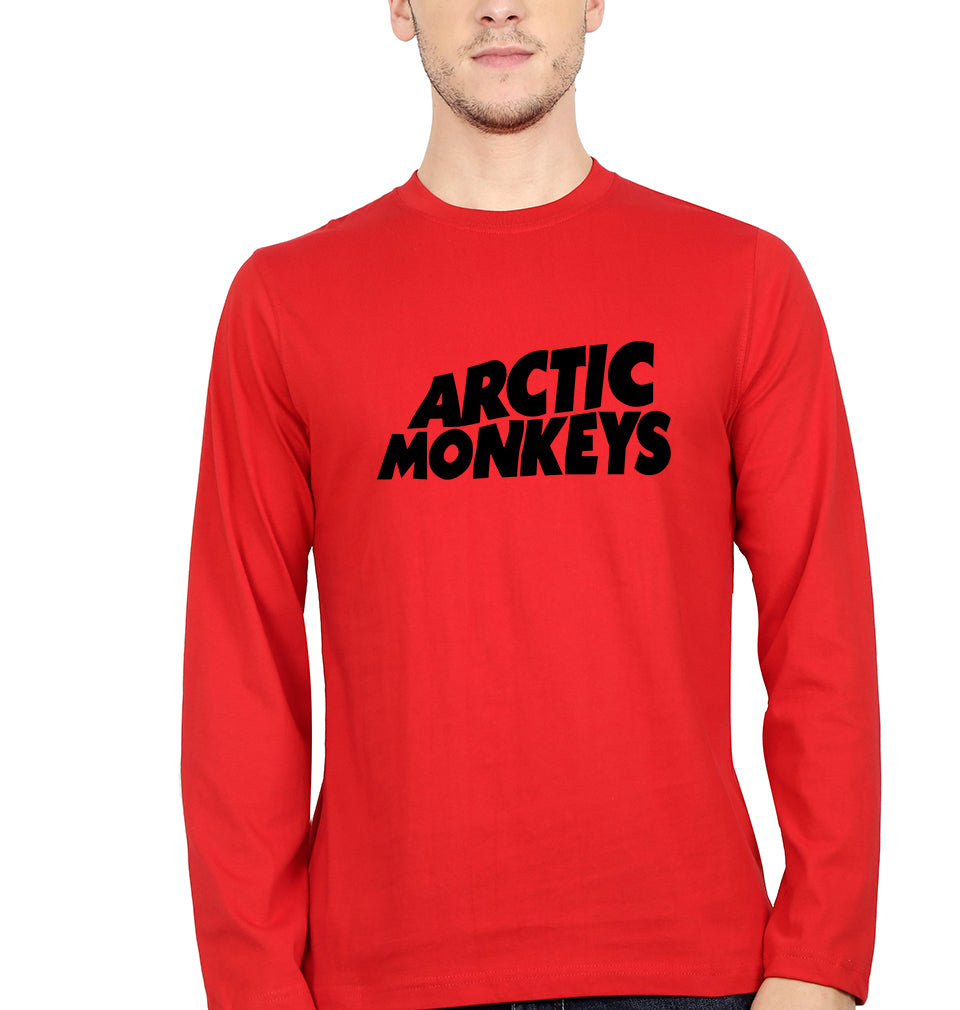Arctic Monkeys Full Sleeves T-Shirt for Men-S(38 Inches)-Red-Ektarfa.online