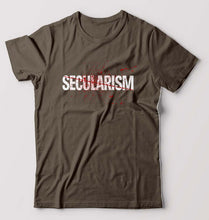 Load image into Gallery viewer, Secularism T-Shirt for Men-Olive Green-Ektarfa.online
