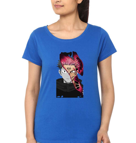 Sukuna Anime T-Shirt for Women-Royal Blue-Ektarfa.online