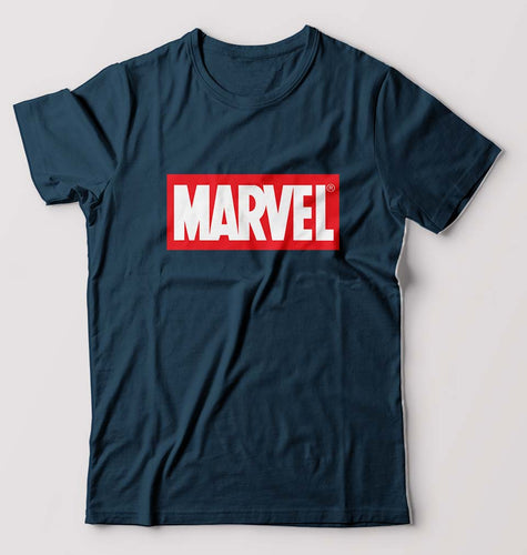 Marvel T-Shirt for Men-S(38 Inches)-Petrol Blue-Ektarfa.online