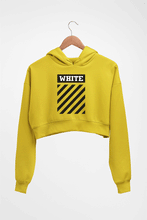 Load image into Gallery viewer, off white Crop HOODIE FOR WOMEN-Mustard Yellow-Ektarfa.online
