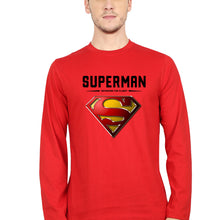 Load image into Gallery viewer, Superman Superhero Full Sleeves T-Shirt for Men-Red-Ektarfa.online
