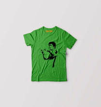 Load image into Gallery viewer, Bruce Lee Kids T-Shirt for Boy/Girl-0-1 Year(20 Inches)-Flag Green-Ektarfa.online
