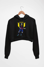 Load image into Gallery viewer, Messi Crop HOODIE FOR WOMEN-Black-Ektarfa.online
