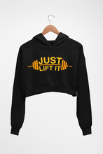 Load image into Gallery viewer, Gym Crop HOODIE FOR WOMEN-Black-Ektarfa.online
