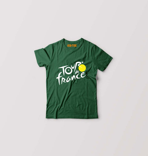Tour de France Kids T-Shirt for Boy/Girl-Dark Green-Ektarfa.online