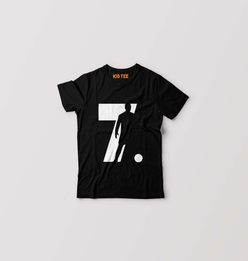 Cristiano Ronaldo CR7 T-Shirt for Boy/Girl-Black-Ektarfa.online