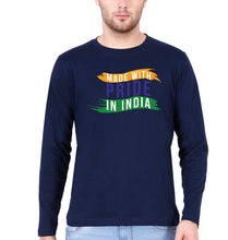 Load image into Gallery viewer, Made in India Full Sleeves T-Shirt for Men-Navy Blue-Ektarfa.online
