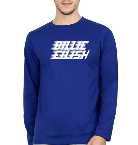 Billie Eilish Full Sleeves T-Shirt for Men-Royal Blue-Ektarfa.online
