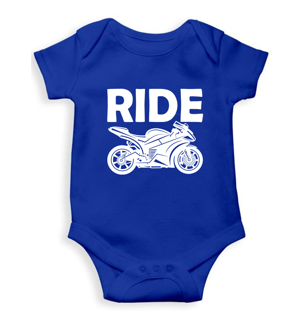 Ride Superbike Kids Romper For Baby Boy/Girl-0-5 Months(18 Inches)-Royal Blue-Ektarfa.online