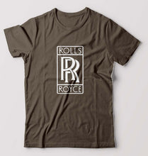 Load image into Gallery viewer, Rolls Royce T-Shirt for Men-S(38 Inches)-Olive Green-Ektarfa.online
