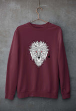 Load image into Gallery viewer, Lion Unisex Sweatshirt for Men/Women-S(40 Inches)-Maroon-Ektarfa.online
