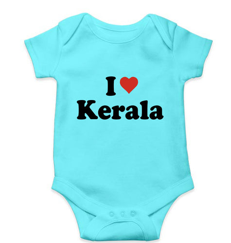 I Love Kerala Kids Romper For Baby Boy/Girl-0-5 Months(18 Inches)-Sky Blue-Ektarfa.online